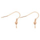 Metalen Franse oorhaken ± 18x17mm Rosé gold